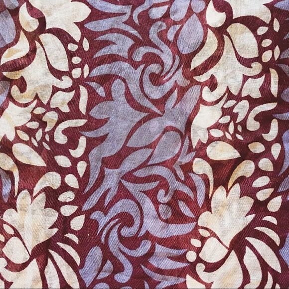 2 for $30 Boho Oversized Lavender/ Purple Floral Printed Fringe Scarf - Picture 4 of 6